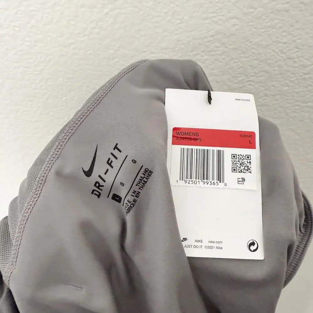 [Nike] Gray Pull-On Dri-Fit Built-in-Brief Tempo Running Shorts NWT Size Large L